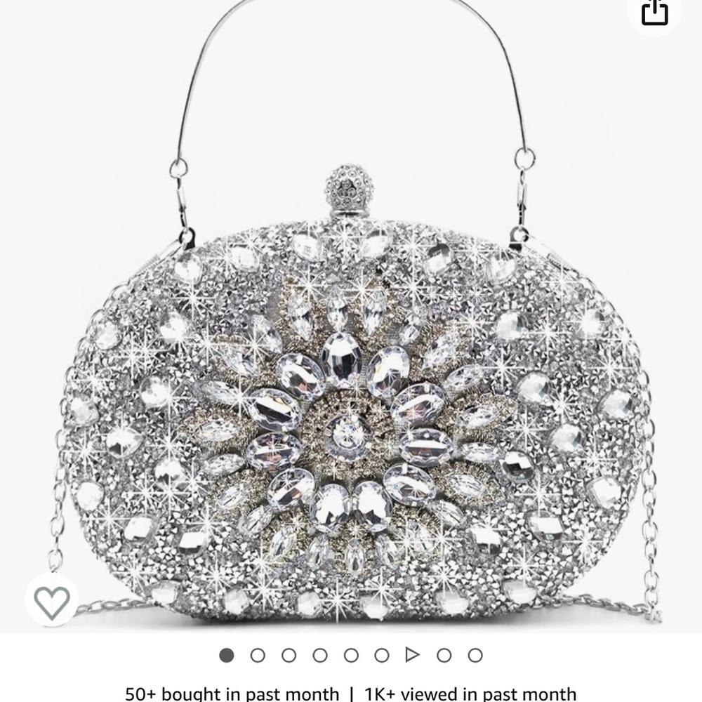 Crbeqabe Rhinestone Evening Clutch Bag